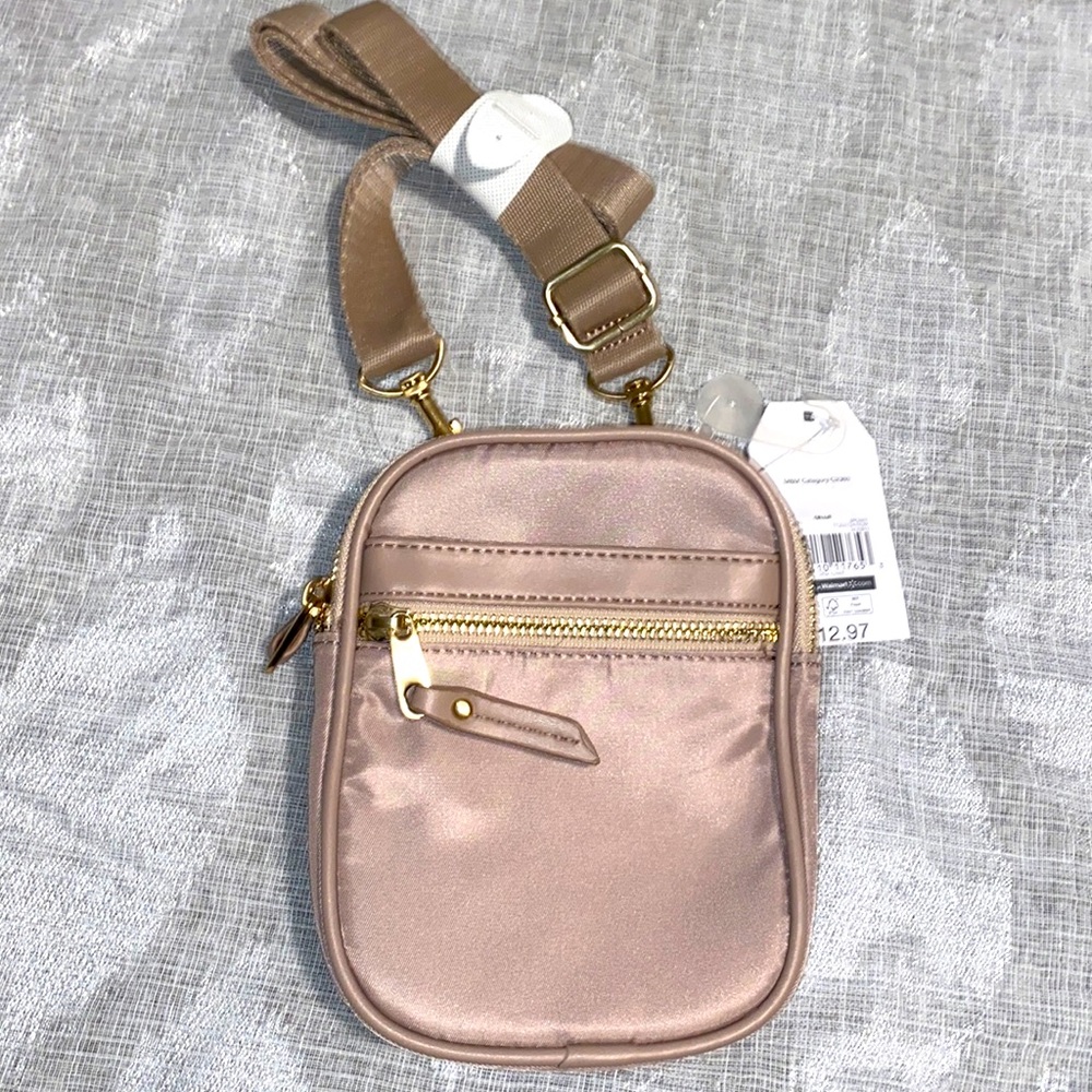 Blush colored crossbody bag / purse